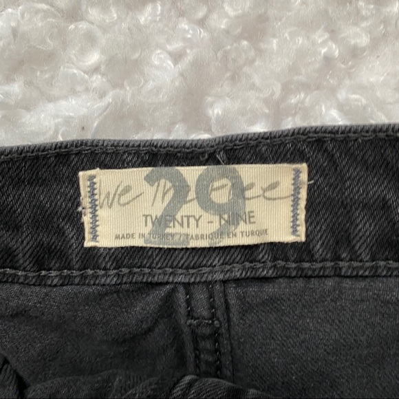 Free People Washed Black Denim Skirt 29 - Picture 4 of 4